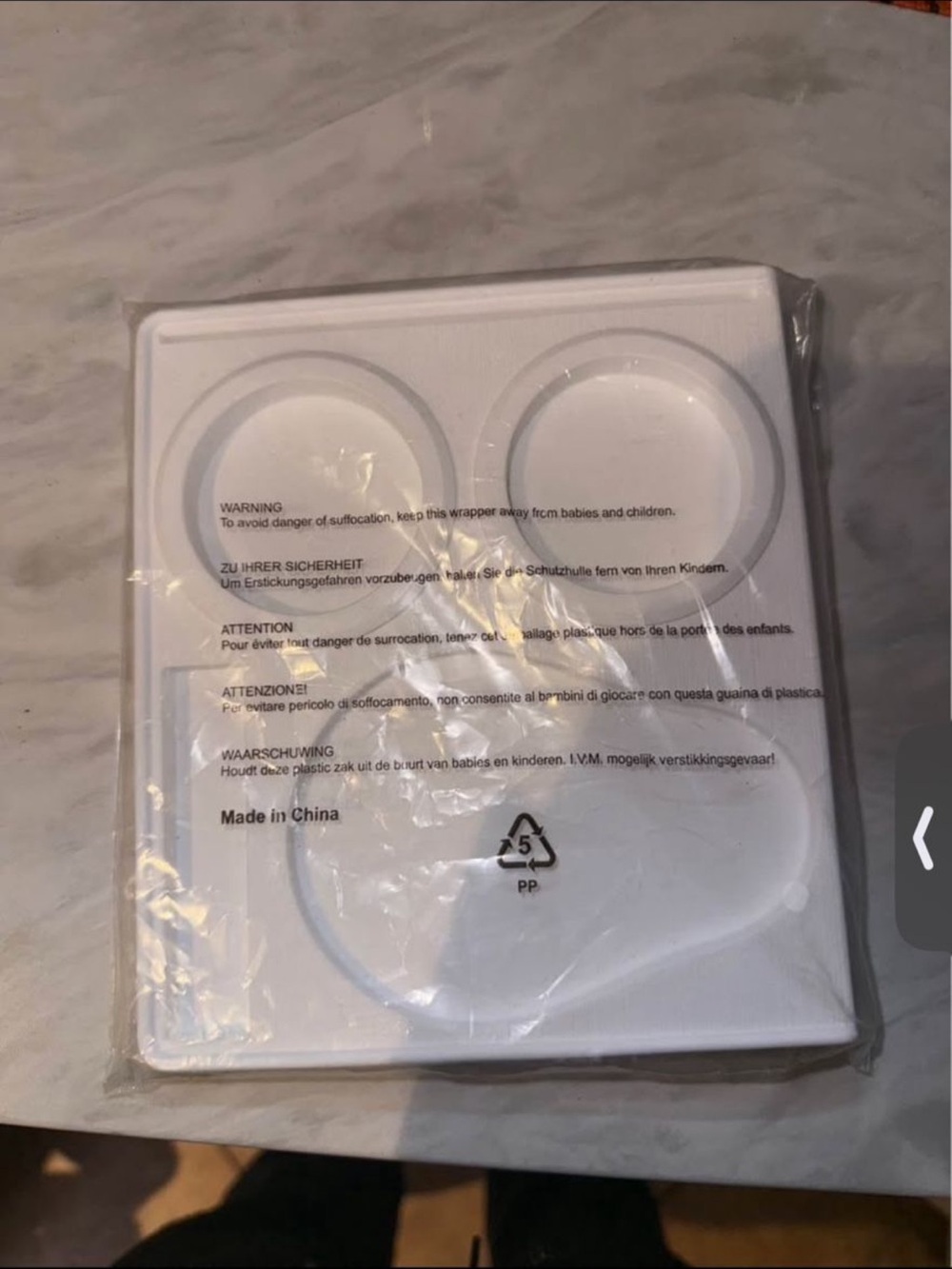 White Plastic Tray with Four Wells